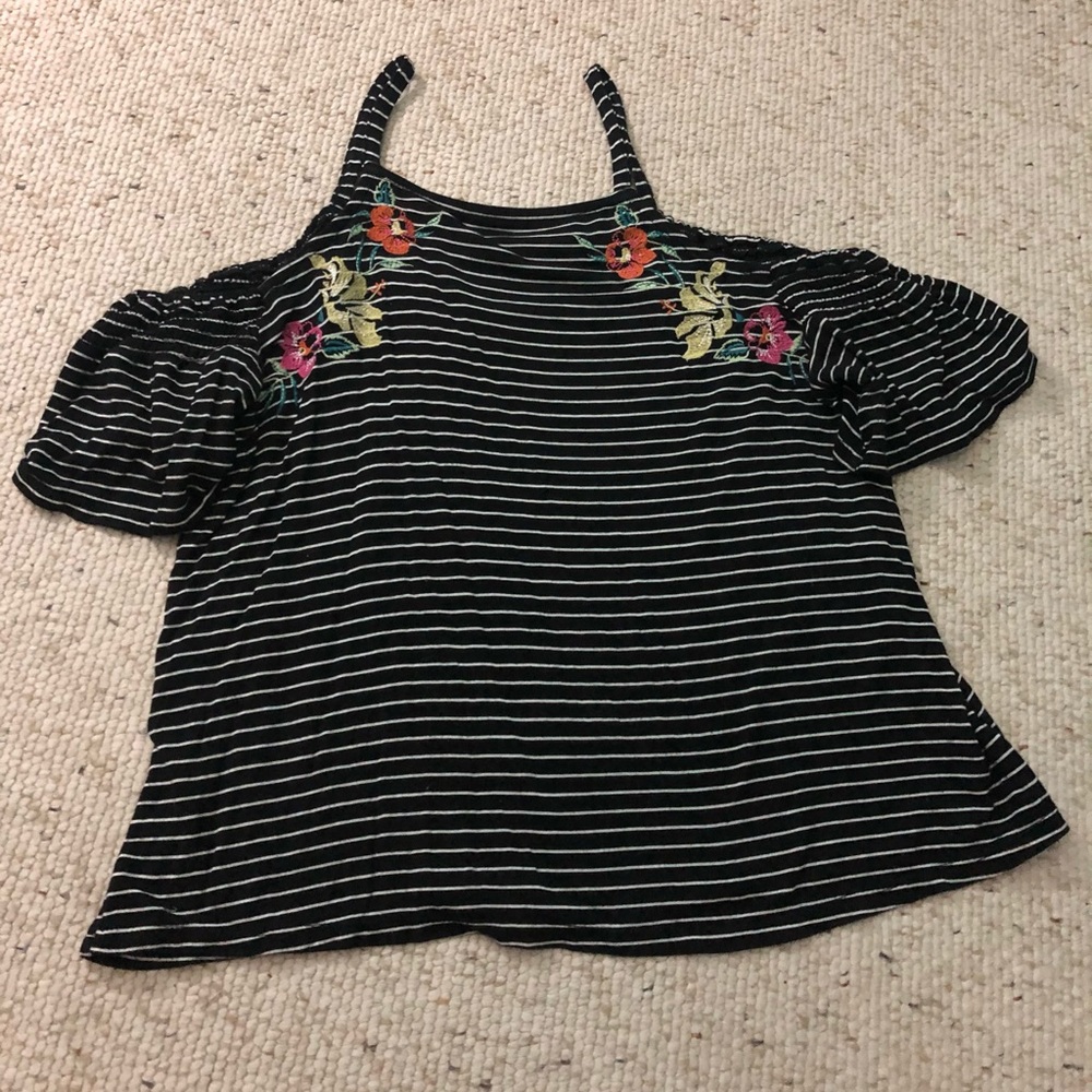 Black Off-Shoulder Shirt